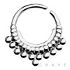 100% SURGICAL STEEL CLUSTERED BUBBLE SEPTUM RING